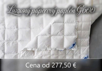 Luxusný paplón zo 100% husieho páperia G600